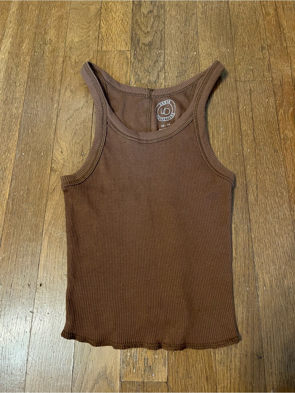Urban Outfitters Brown Ribbed Tank Top